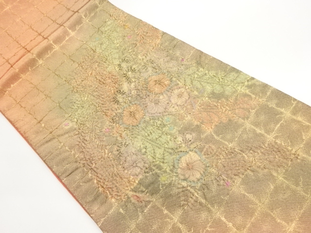 JAPANESE FUKURO OBI / SHIBORI / GRID & TSUJIGAHANA